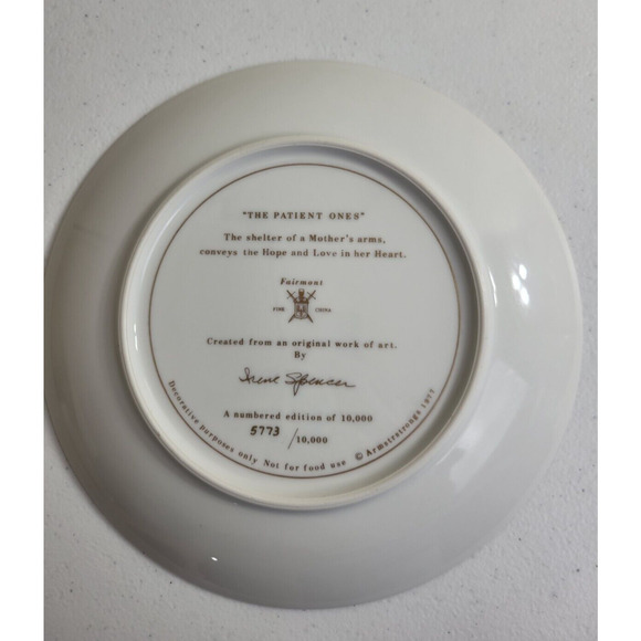 Vtg Fairmont The Patient Ones by Irene Spencer Collectible Plate 8.5" #5773 - Picture 3 of 8